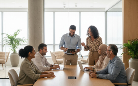 Imagem de uma reunião de escritório